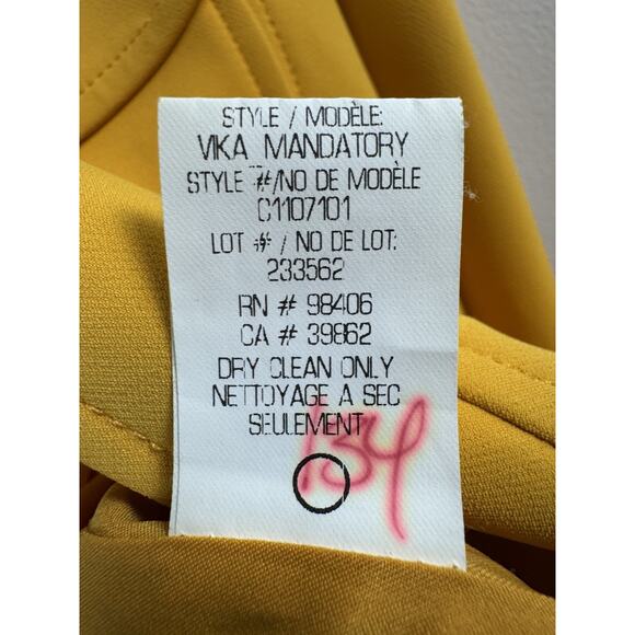 Theory Bold Yellow Full Zip Jacket Boxy Modern Modern Statement Size 8 - Picture 10 of 12